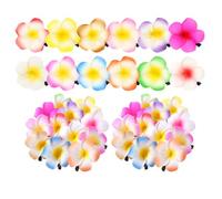 Lurrose Pinzas Pelo de Plumeria Artificial 36 Piezas, Flores Hawaianas de 6 Cm en 12 Colores Clip, Accesorios para Peinado y Fiesta Playa, Decoraciones de Cabello Tropicales