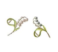 Lurrose Pinzas Pelo Forma de Flor de Tulipán, 2 Unidades en Aleación Resistente, Colores Rosa y Azul Claro, Garras para Cabello Grueso, Accesorio Versátil para Trabajo, Escuela y Viaje