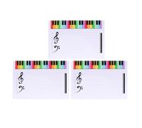 Lurrose Pizarra Borrable para Enseñanza Musical 3piezas, Tablero de Plástico Portátil, Conveniente para Escribir y Colgar en Aula o Práctica de Música