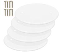 Lurrose Placa Redonda para Cubrir Agujeros en Paredes y Techo, Cubierta Blanca Eléctrica, Juego de 4 Piezas, Placa de Pared Tapa para Tomacorrientes, Uso Doméstico y Profesional