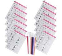 Lurrose Plantillas Para Práctica De Nail Art Patrones Variados y Pinceles Para Dibujo Para Principiantes Que Desean Mejorar Su Técnica De Manicura y Dibujo Manual De Uñas