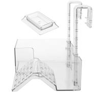 Lurrose Plataforma Colgante Pequeña para Tortugas, Base Transparente para Tomar el Sol en Tanque de Reptiles Acuáticos, Accesorio Decorativo para Peceras y Suministro para Tortugas
