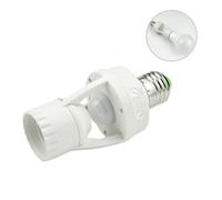Lurrose Portalámparas Material PC Pbt y Cobre E27 Sensor de Movimiento Infrarrojo Brillo Ambiental Ajustable para Lámparas de Calle y Uso Exterior