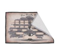 Lurrose Póster Árbol Genealógico de Lona 36x24 Cm para Genealogía Generacional Rellenable, Decoración del Hogar Personalizada, Gráfico Educativo para Familias y Enseñanza