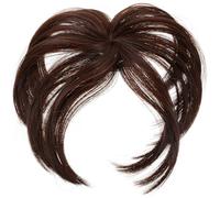 Lurrose Postizo Cabello Clip Fibra Sintética 15 Cm Color Marrón Claro Pieza de Cabello para Mujer Topper para Cobertura y Volumen Uso Diario Ocasiones Obsequios