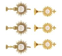 Lurrose Prendedores de Solapa Cruz Cristiana 6 Piezas para en Eventos de Sacramento y Decoración de Trajes Católicos en Aleación de Zinc