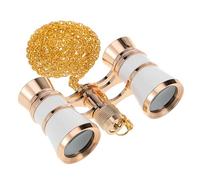 Lurrose Prismáticos De Teatro Prismáticos De Viaje Portátiles para Observación De Aves Turísticos con Estuche De Blanco Ópticos De Ópera para Adultos