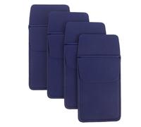 Lurrose Protector de Bolsillo para Lápices de Piel Sintética Color Azul Intenso Tamaño 16X8 CM Set de 4 Unidades Organizador Portátil para Bolígrafos Funda para Enfermeras y Oficina