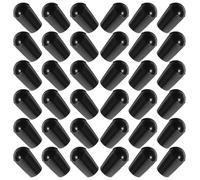 Lurrose Protector de Extremo de Cable para Ganchos de Ropa Negro, 100 Piezas, Material Pvc Esquinas Redondeadas y Resistencia a Roturas, Fácil de Instalar para Colgadores