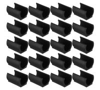 Lurrose Protector Forma Negro de Muebles Plástico Antideslizante para Rectangular, 40 Piezas y Instalación Rápida para Sillas Escritorios Oficina y Hogar