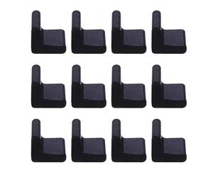 Lurrose Protectores de Goma Natural para Patas de Muebles de Hierro en Ángulo, 30 Fundas Antideslizantes Ideales para Estanterías y Muebles de Sala