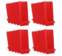 Lurrose Protectores de Pies de Goma Antideslizantes para Escalera de Mano Extensible, Almohadillas Rojas de 2,5x5 Cm Resistentes al Desgaste, 4 Unidades para Protección de Suelos