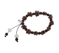 Lurrose Pulsera de Café Natural Minimalista Mano con Cuentas de Granos de Café y Versátil Joyería Artesanal para Diario