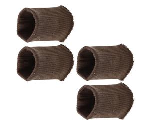 Lurrose Puños Elásticos Ajuste Cómodo y Compatibilidad Versátil Color Café de Poliéster 2 Pares para Chaquetas y Ropa Casual para Uso Diario y Costura