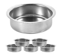 Lurrose Quemador de Incienso Acero Inoxidable 6 Piezas sin Perforación 50X40X17 MM Plato Repuesto Porta Incienso para Decoración Zen Yoga Meditación Hogar Oficina