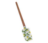 Lurrose Raspador de Silicona Mango de Madera Diseño Limón para Repostería, Espátula Segura y Fácil de Limpiar, Adecuado para Decorar Pasteles y Crema en Cocina