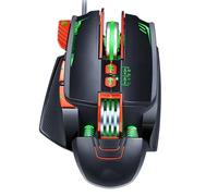 Lurrose Ratón para Juegos Mecánico V9 Conector USB, Ergonómico, Luminoso Negro, Cableado, Diseño Moderno para Pc, Portátil y Oficina