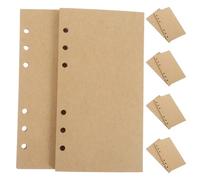 Lurrose Recambios de Papel Kraft Vintage A6, 160 Hojas Perforadas para Cuaderno de Hojas Sueltas, Papel de Relleno para Planificador y Agenda Personal, Insertos sin Texto para Diario