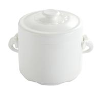 Lurrose Recipiente para Cocinar al Vapor de Cerámica Ecológica 400 Ml Asa y Tapa, Cuenco Resistente para Guisar Sopa y Nido de Pájaro, Tazón Binaural Multifunción para Hogar y Cocina