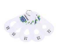 Lurrose Regla para Medir Diámetro de Frutas 12-22 MM Calibrador de Arándanos y Cereza 5 Orificios Plástico Herramienta de Medición para Agricultores