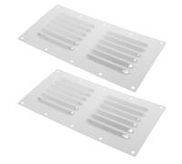Lurrose Rejilla de Ventilación Diseño Rectangular Moderno de Acero Inoxidable 2 Piezas Resistente Corrosión y Protección Viento para Baño y Uso Comercial