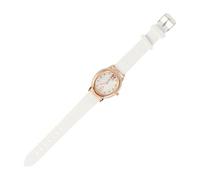 Lurrose Reloj de Pulsera para Mujer Movimiento de Cuarzo Preciso y Diseño Liviano, Forma Ovalada Correa de Cuero y Blanco, Adecuado para Uso Diario