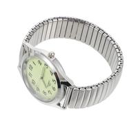 Lurrose Reloj Digital Clásico Ligero y Preciso Banda Elástica Espejo Orgánico y Acero Inoxidable para Personas Mayores Adecuado Ocasiones