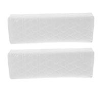 Lurrose Reposamanos para Uñas de Piel Sintética Pu 2 Piezas Blanco 30x9,4x6,6 Cm Cojín Ergonómico con Diseño de Corazones para Salón de Manicura y Uso Profesional Portátil