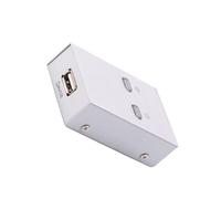 Lurrose Selector Adecuado para Oficina Pequeña o Uso Doméstico USB 2.0 para Compartir Impresora, Conmutador Automático de 2 Dispositivos, Material Plástico y Metal