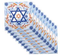 Lurrose Servilletas De Papel De Janucá Con Diseño De Estrella Hexagonal, Paquete De 20 Unidades, Desechables y Resistentes, Para Fiestas Festivas y Celebraciones Judías