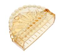 Lurrose Servilletero de Cristal Naranja para Mesa Diseño Moderno y Forma Redonda, Dispensador de Servilletas de Papel Duradero y Ahorrador de Espacio Adecuado para Banquetes y Fiestas