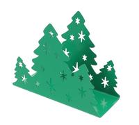 Lurrose Servilletero Navideño de Acero Inoxidable Vertical Forma de Árbol Verde Dispensador Decorativo para Servilletas de Papel Adecuado para Restaurantes Hoteles y Decoración de Mesa