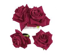 Lurrose Set De 3 Accesorios Para El Cabello Con Pinzas De Flor Peine En Forma De U Y Palo De Pelo Juego De Pasadores Para Mujeres Y Niñas Ideal Para Bodas Fiestas Y Uso Diario