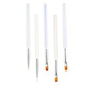Lurrose Set de 5 Bolígrafos para Decoración de Uñas Punta Fina, Pinceles para Arte de Uñas Diy, Herramienta para Manicura Precisa, Accesorio para Diseño y Pintura Profesional
