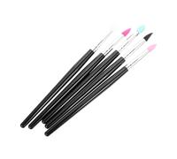 Lurrose Set de 5 Pinceles de Silicona para Maquillaje Profesional, Aplicador de Sombra de Ojos Brillante Diseño Ergonómico, Adecuado para Obsequio de Cumpleaños