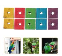 Lurrose Set de 50 Juguetes para Loros Bloques de Madera Agujeros para Masticar Colores Surtidos para Loros Pequeños y Conures en Jaula