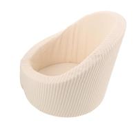 Lurrose Sofá para Bebés Redondo de Color Claro, Mini Sofá para Recién Nacidos, Banco para Utilería Fotográfica, Accesorio Seguro para Sesión de Fotos, Adecuado para Estudio y Fotografía