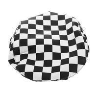 Lurrose Sombrero de Chef Estilo Boina Negro y Gris a Cuadros, Cómodo y Transpirable, Talla Única para Restaurantes Occidentales, Hoteles y Pequeños Locales de Cocina Profesional