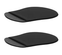 Lurrose Soporte Autoadhesivo para Ratón Portátil 2 Piezas, Funda Elástica de Tela Negra, Protector Compacto para Ratón Inalámbrico, Adecuado para Oficina y Viajes, Almacenamiento