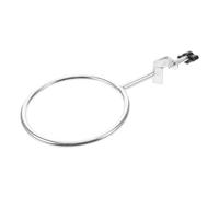 Lurrose Soporte de Laboratorio Abrazadera de Anillo de Hierro Plata, Durabilidad y Estabilidad para Trabajos de Química y Laboratorios Educativos