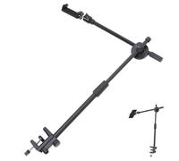 Lurrose Soporte de Teléfono Ajustable Brazo Articulado Telescópico Soporte para Grabación de Vídeo Superior para Transmisiones y Uso en Cama Color Negro