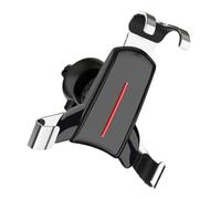 Lurrose Soporte de Teléfono para Coche Negro Aleación y Silicona, Soporte Estable para Móvil en Salida de Aire del Automóvil, Práctico y Resistente