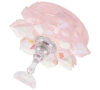 Lurrose Soporte para Uñas Postizas Iridiscente Diseño de Flor de Cerezo, Base Estable para Práctica de Uñas, Tablero de Exhibición Transparente para Principiantes y Profesionales