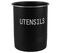 Lurrose Soporte para utensilios negro: Soporte de hierro para palillos, cuchara y tenedor.