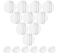 Lurrose Soporte Redondo para Tarjetas de Juego de Resina Transparente, 100 Piezas, Tamaño 24x10 Mm, Grosor 2 Mm, Porta Tarjetas para Juegos de Mesa, Clips para Notas y Soporte para