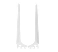 Lurrose soportes de esquina para madera de 2 piezas, soportes para estantes, soportes de varilla para madera blancos, montaje en tablero perforado, para baño y cobertizos de herramientas