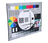 Lurrose Tabla de Prueba para Calibración de Lente CCTV 40x30 Cm, Tarjeta de Ajuste de Enfoque y Precisión de Color y Monitores Profesionales