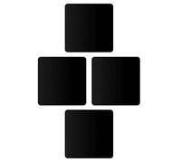 Lurrose Tablero de Reflejo de Espejo Acrílico Negro 10x10 Cm, Set de 4 Piezas, Accesorios de Fotografía para Joyería, Fondo Sólido para Estudio Fotográfico, Placa Lisa Doble Cara