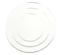 Lurrose Tableros de Espejo Acrílico Reflectantes 3 Pcs Redondos para Fotografía y Exhibición, Accesorios de Fondo Portátiles para Joyería y Maquillaje, Diseño Simple y Seguro, Tamaños 10