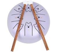 Lurrose Tambor de Lengua de Acero Púrpura de 5,5 Pulgadas para Principiantes, Instrumento de Percusión Portátil de Aleación de Titanio Diseño Único para Meditación y Relajación
